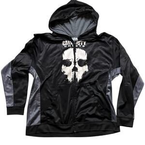 Call Of Duty Ghosts Youth Kids Size 2XL Unlined Polyester Hoodie Full Zip Skull